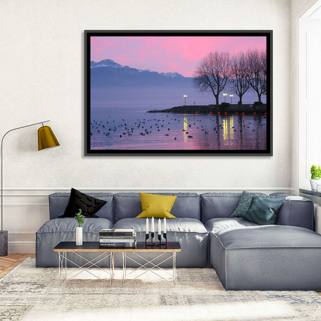 Lake Geneva Twilight Wall Art