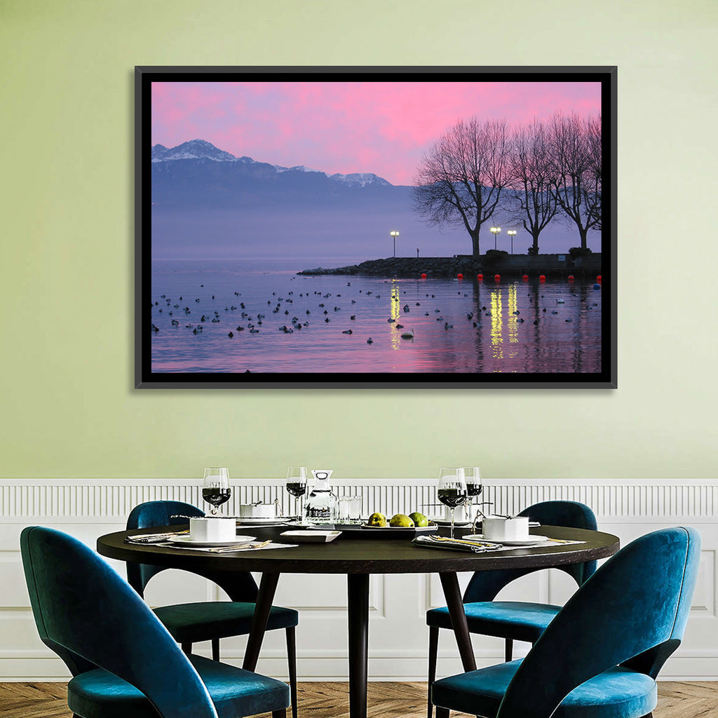 Lake Geneva Twilight Wall Art