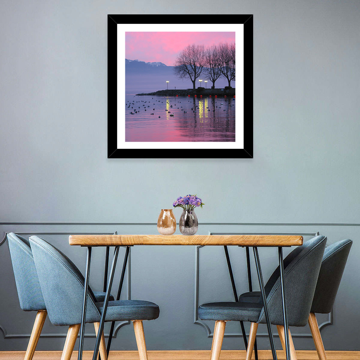 Lake Geneva Twilight Wall Art
