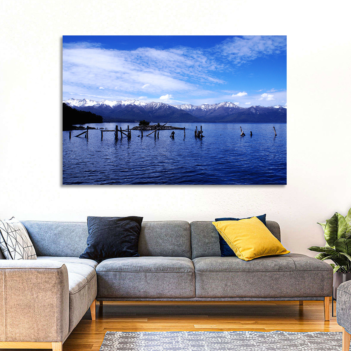Nahuel Huapi Lake with Wooden Pilings Wall Art