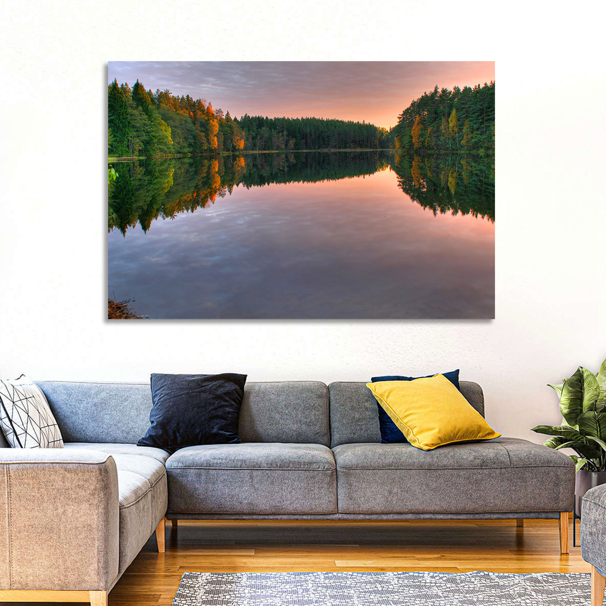 Estonian Lake at Golden Hour Wall Art