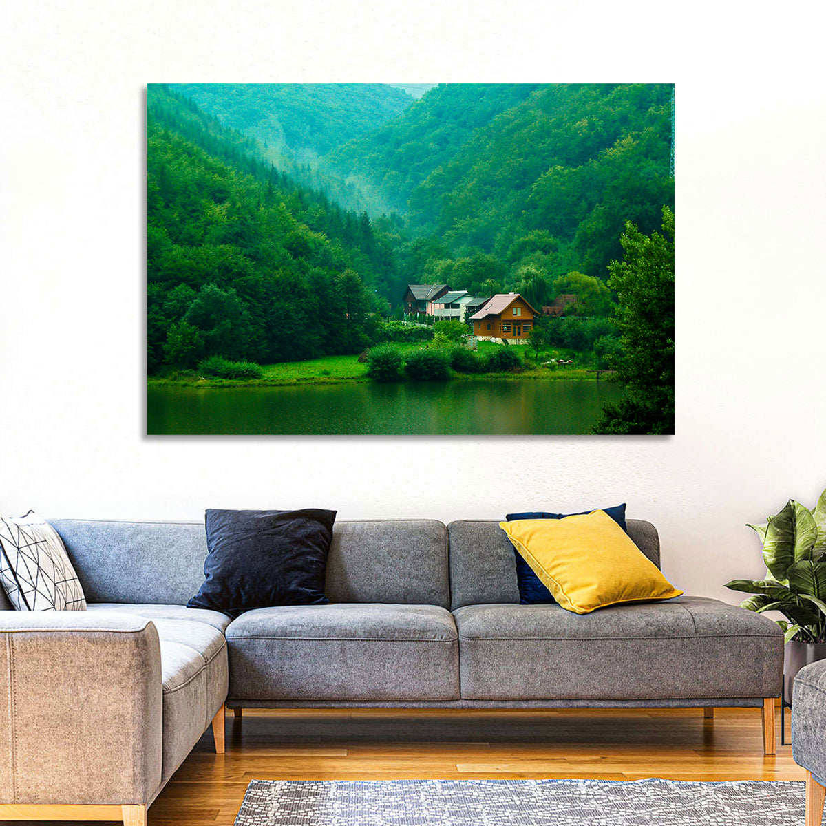 Mist Over Lake Tarnita Wall Art