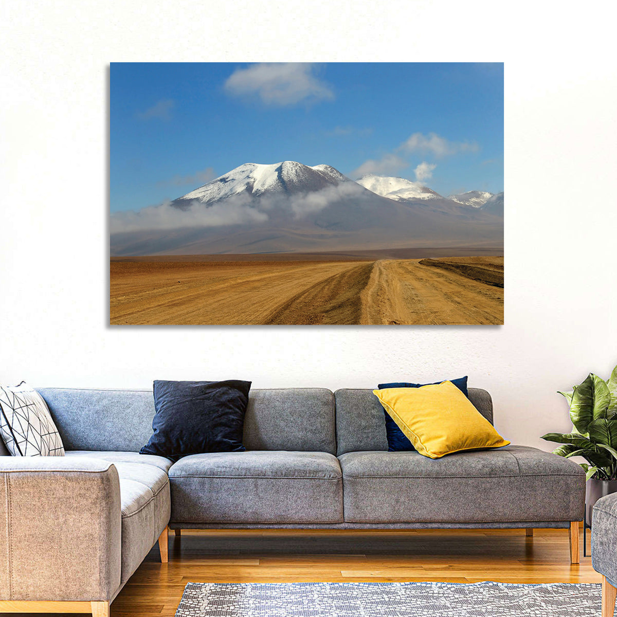 Road to Atacama Peaks Wall Art in a room, landscape