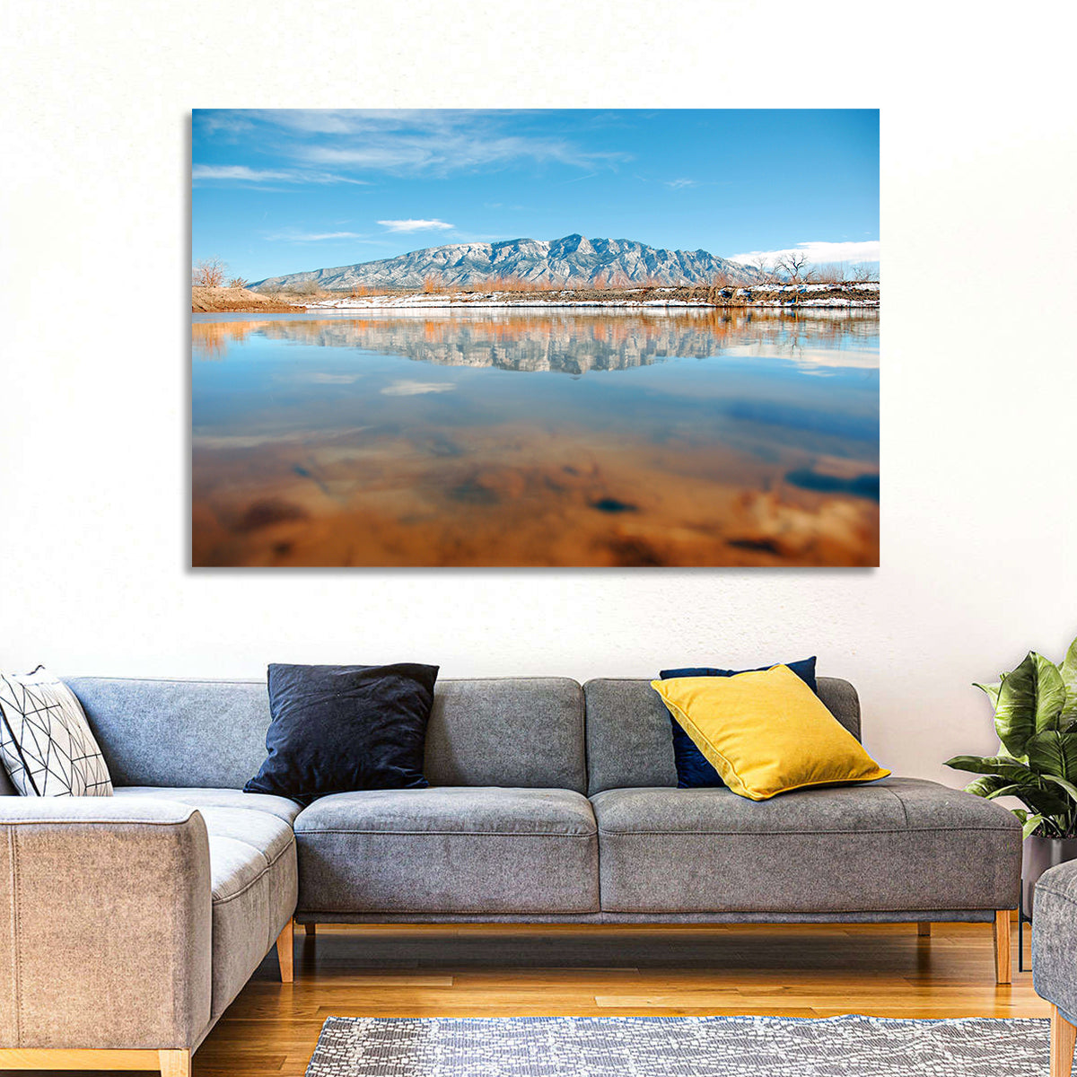 Rio Grande at Sandia Mountains Wall Art