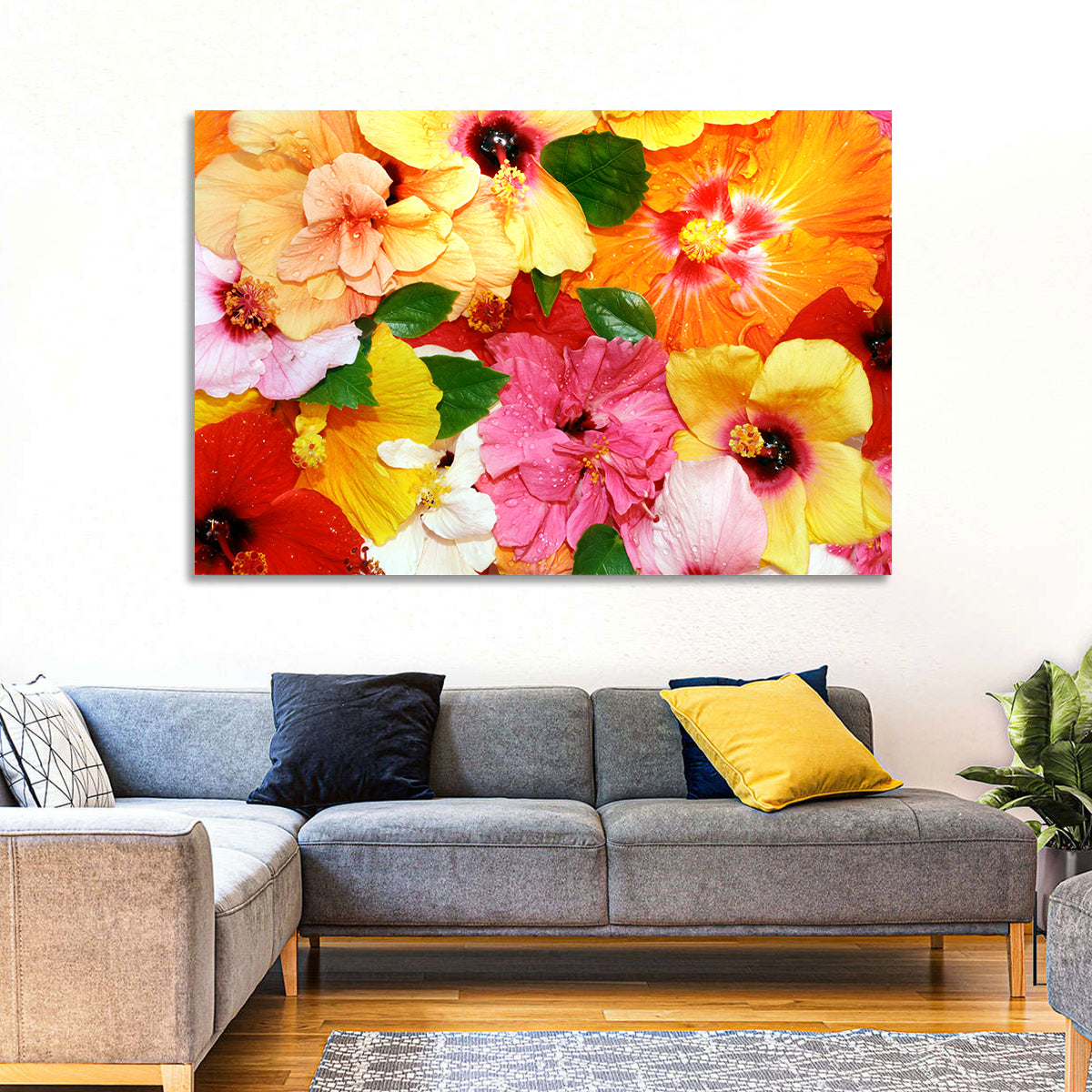 Vibrant Hibiscus Close-up Wall Art