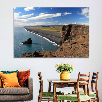 Dyrhólaey Black Sand Beach and Sea Stack Wall Art