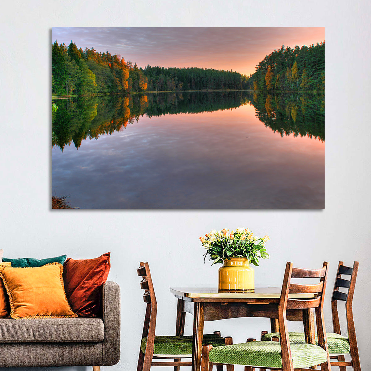 Estonian Lake at Golden Hour Wall Art