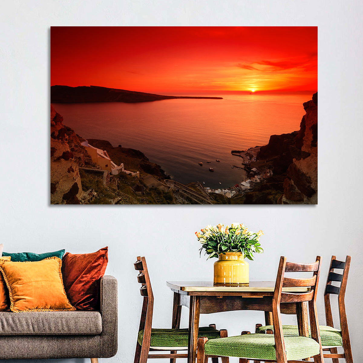 Ammoudi Bay Sunset, Oia Wall Art