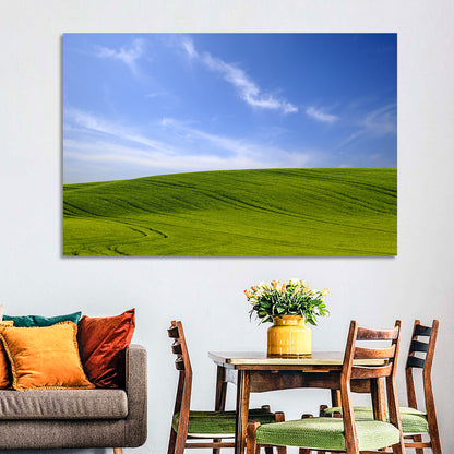 Rolling Green Hill with Blue Sky Wall Art
