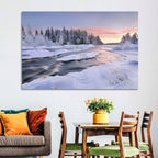 Kiiminkijoki Winter Sunrise Wall Art