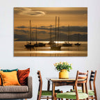 Sailboats at Sunrise Wall Art