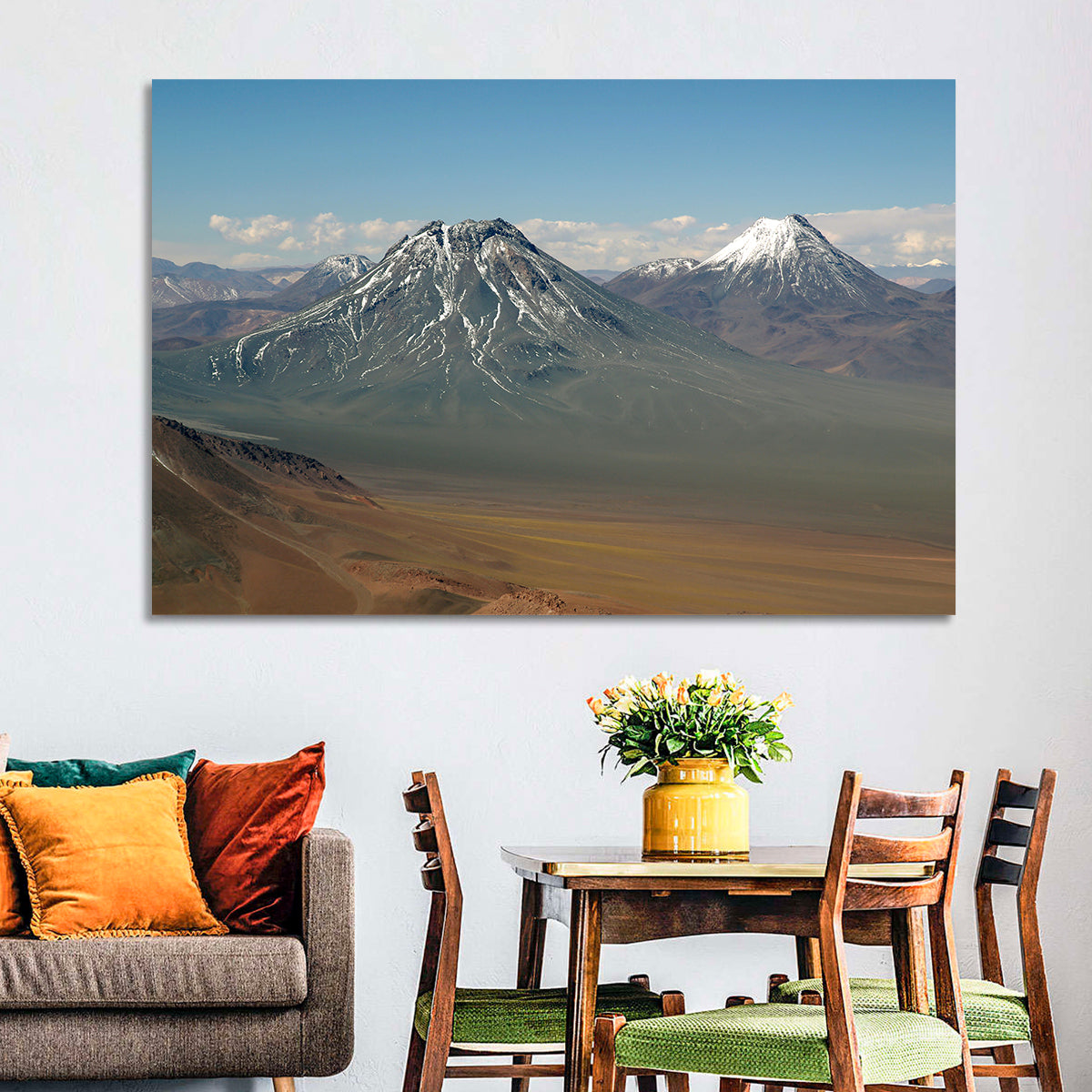 Licancabur and Juriques Peaks Wall Art in a room, landscape