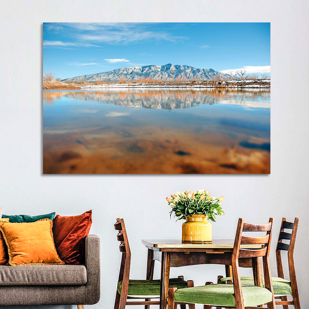Rio Grande at Sandia Mountains Wall Art