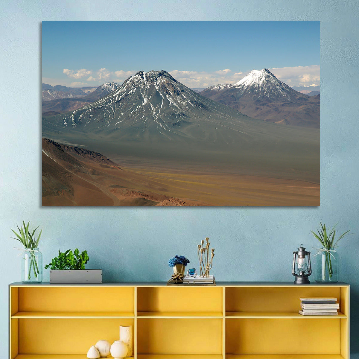 Licancabur and Juriques Peaks Wall Art in a room, landscape