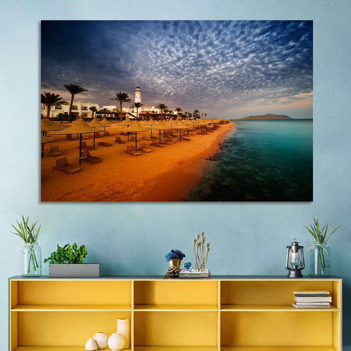 Sharm El Sheikh Beach at Dusk Wall Art