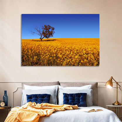 Canola Field with Lone Tree Wall Art