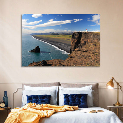 Dyrhólaey Black Sand Beach and Sea Stack Wall Art
