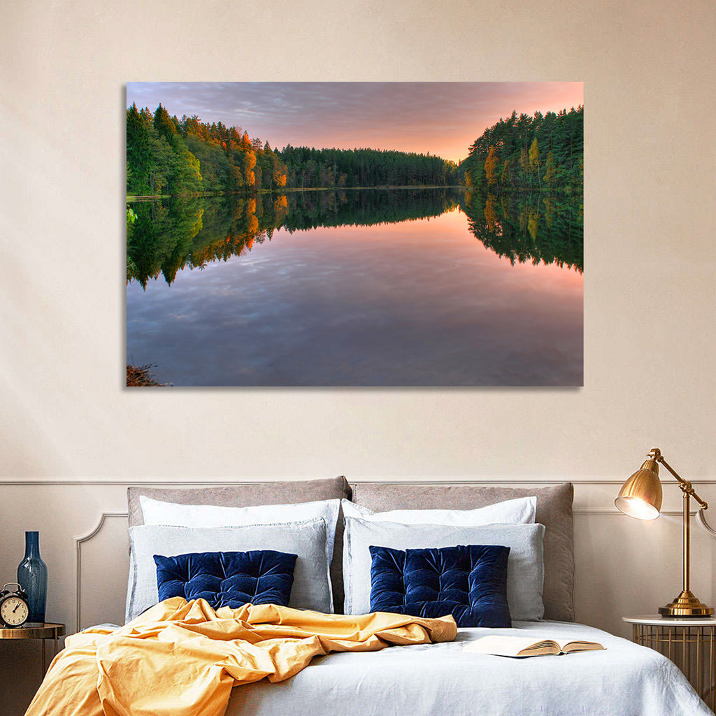 Estonian Lake at Golden Hour Wall Art
