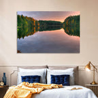 Estonian Lake at Golden Hour Wall Art