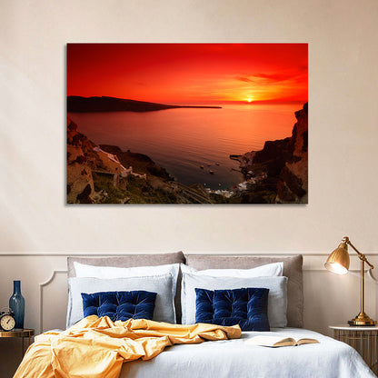 Ammoudi Bay Sunset, Oia Wall Art