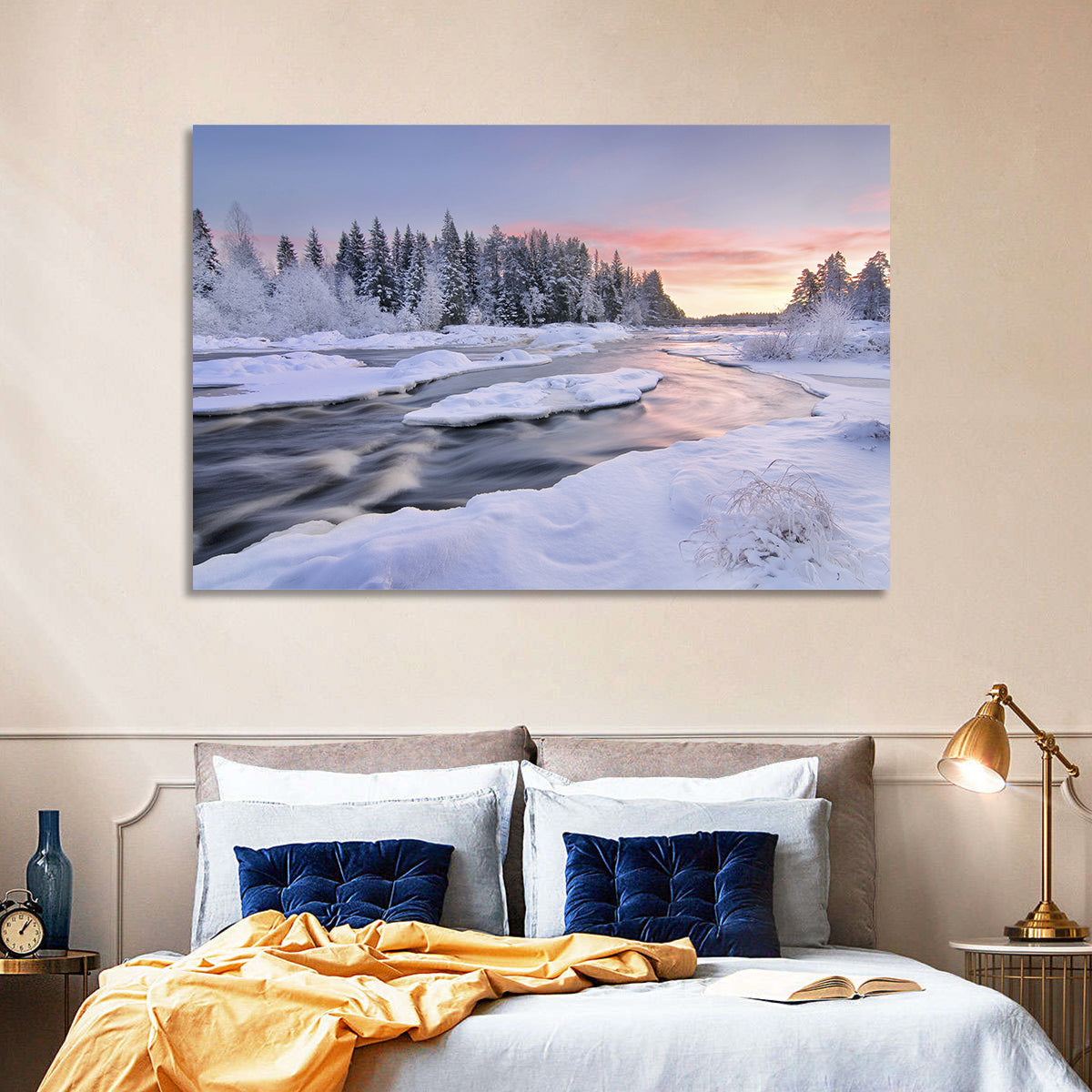 Kiiminkijoki Winter Sunrise Wall Art