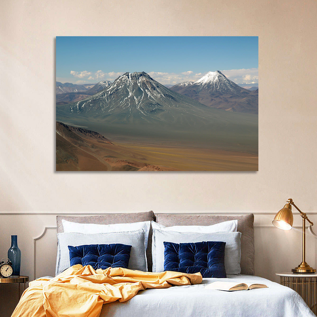 Licancabur and Juriques Peaks Wall Art in a room, landscape