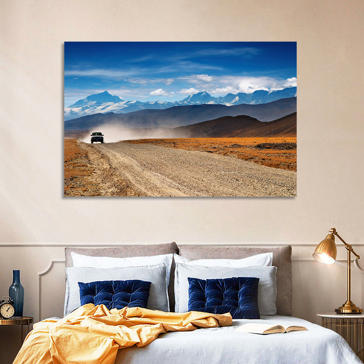 Road to Everest, Tibetan Highlands Wall Art in a room, landscape