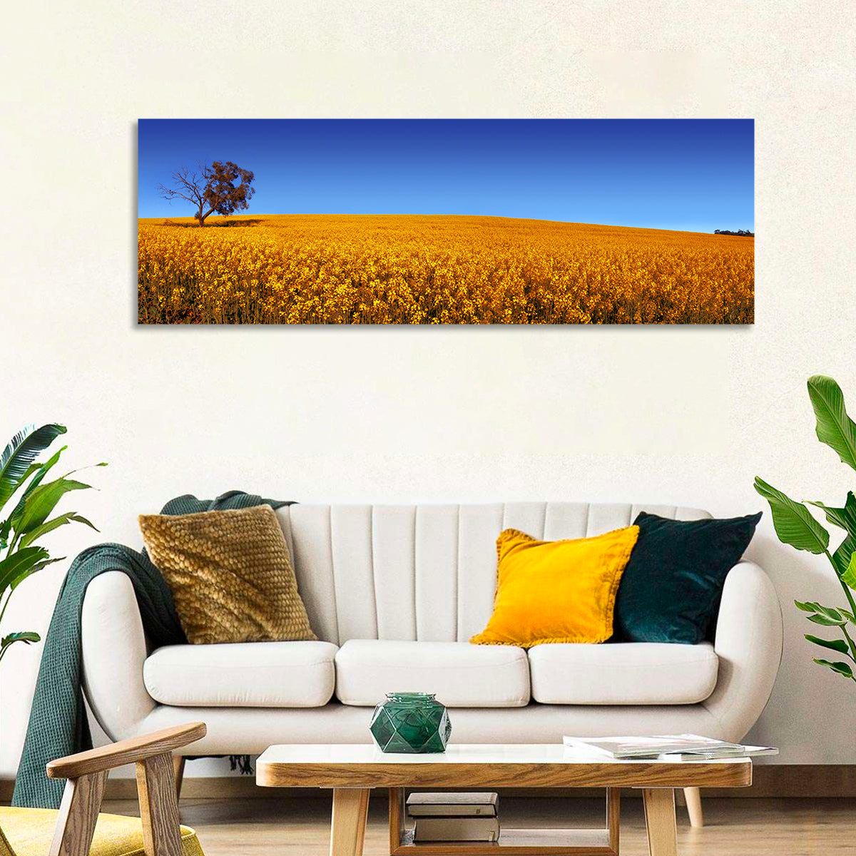 Canola Field with Lone Tree Wall Art