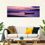 Malolo Island Sunset with Moored Boats Wall Art