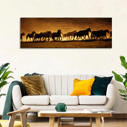 Running Wild Horses at Sunset Wall Art