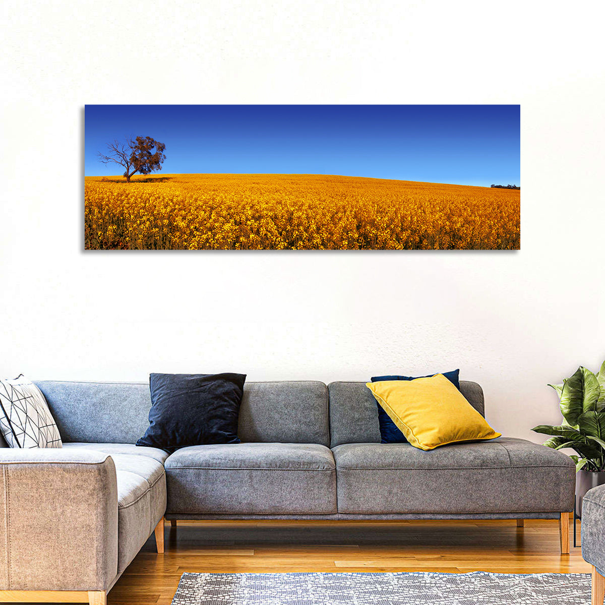 Canola Field with Lone Tree Wall Art