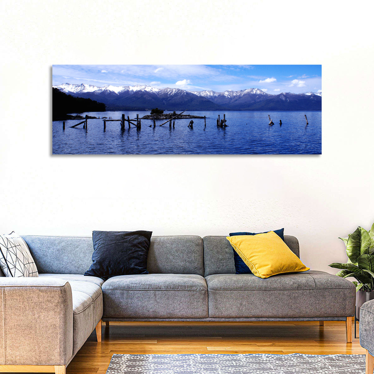 Nahuel Huapi Lake with Wooden Pilings Wall Art