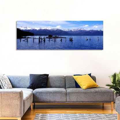 Nahuel Huapi Lake with Wooden Pilings Wall Art