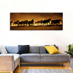 Running Wild Horses at Sunset Wall Art