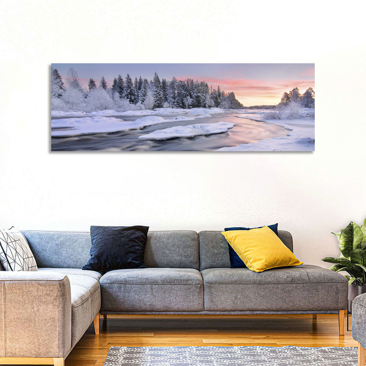 Kiiminkijoki Winter Sunrise Wall Art