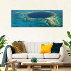 Great Blue Hole Aerial View Belize Wall Art