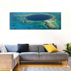 Great Blue Hole Aerial View Belize Wall Art