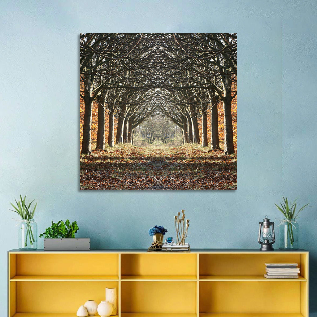 Danish Autumn Tree-lined Path Wall Art