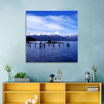 Nahuel Huapi Lake with Wooden Pilings Wall Art