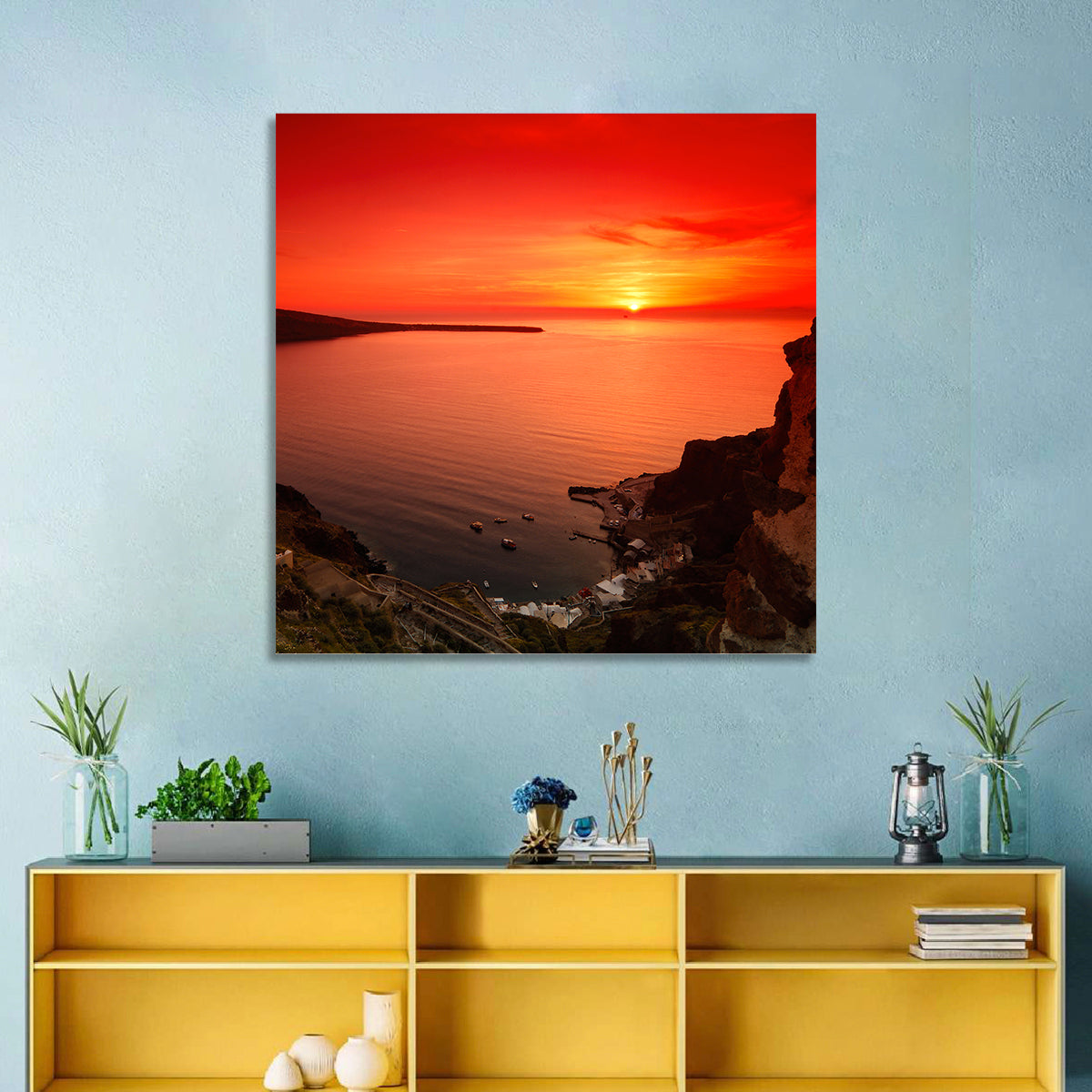 Ammoudi Bay Sunset, Oia Wall Art