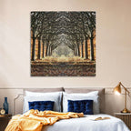 Danish Autumn Tree-lined Path Wall Art