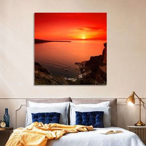 Santorini Sunset Wall Art