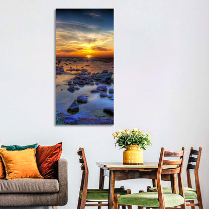 Sea Stones at Sunset Wall Art