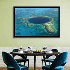 Great Blue Hole Aerial View Belize Wall Art