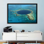 Great Blue Hole Aerial View Belize Wall Art