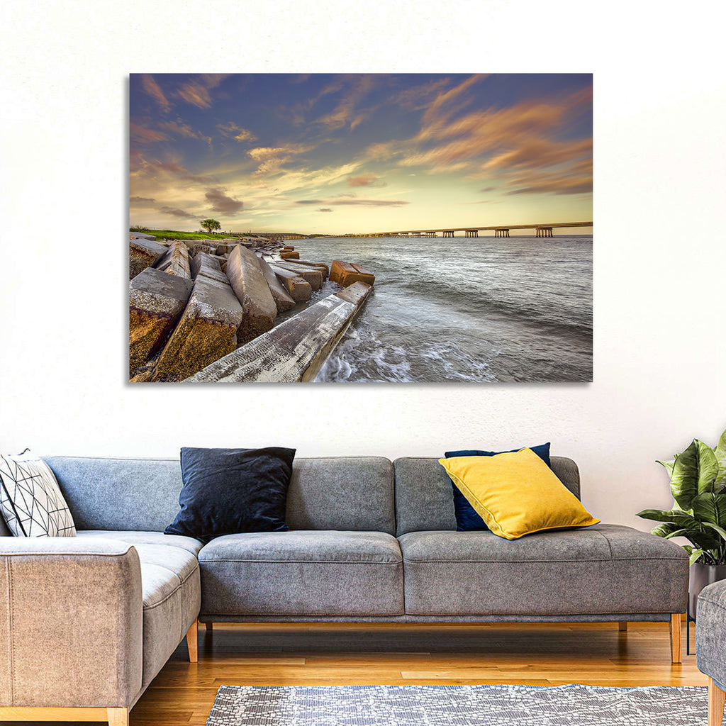 Nassau County Causeway at Sunset Wall Art