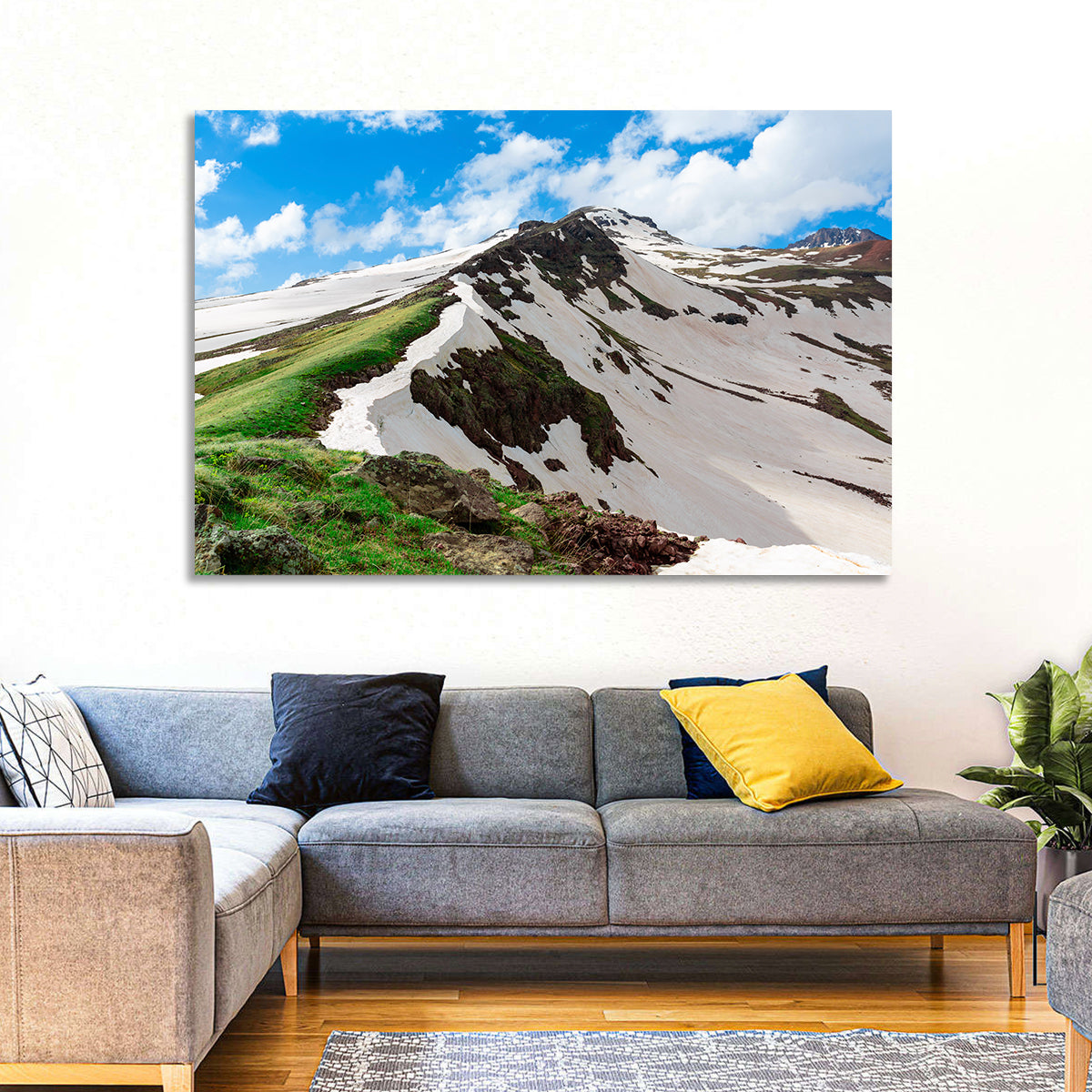 Mount Aragats Ridge Wall Art in a room, landscape