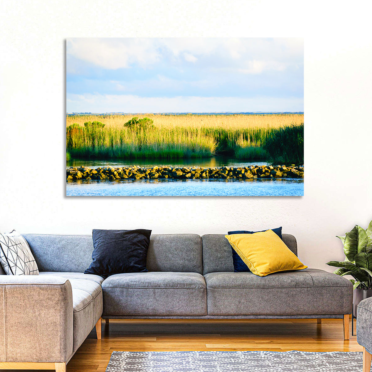 Louisiana Bayou Marsh at Golden Hour Wall Art
