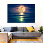 Supermoon Over Calm Sea Wall Art