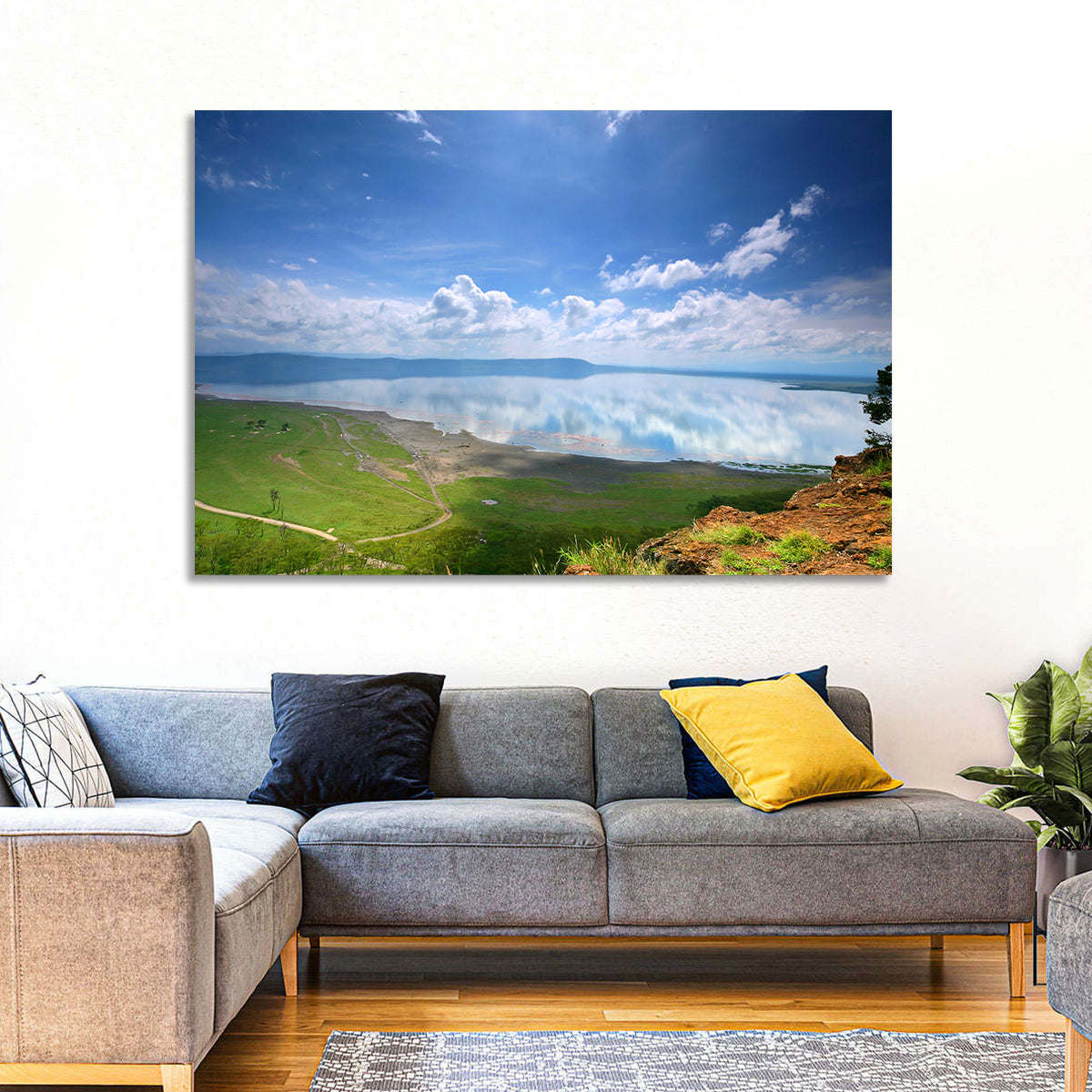 Lake Nakuru Cliffside Reflection Wall Art